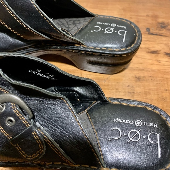 Born Concept Excellent Condition Black Mules - Picture 5 of 5